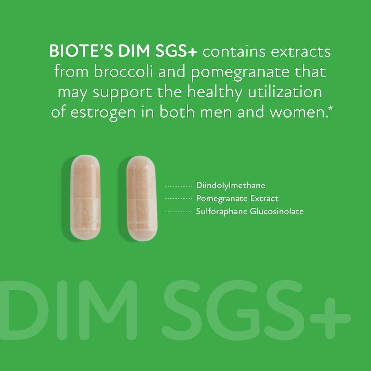 Biote DIM SGS+ Hormone + Detox Support 60 Capsules