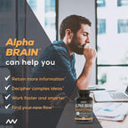 ONNIT Alpha Brain Nootropic Brain Supplement for Men & Women | Memory, Mental Clarity & Cognitive Improvement | Focus Capsules with L-Theanine, Vitamin B6 & Phosphatidylserine (90 Count)