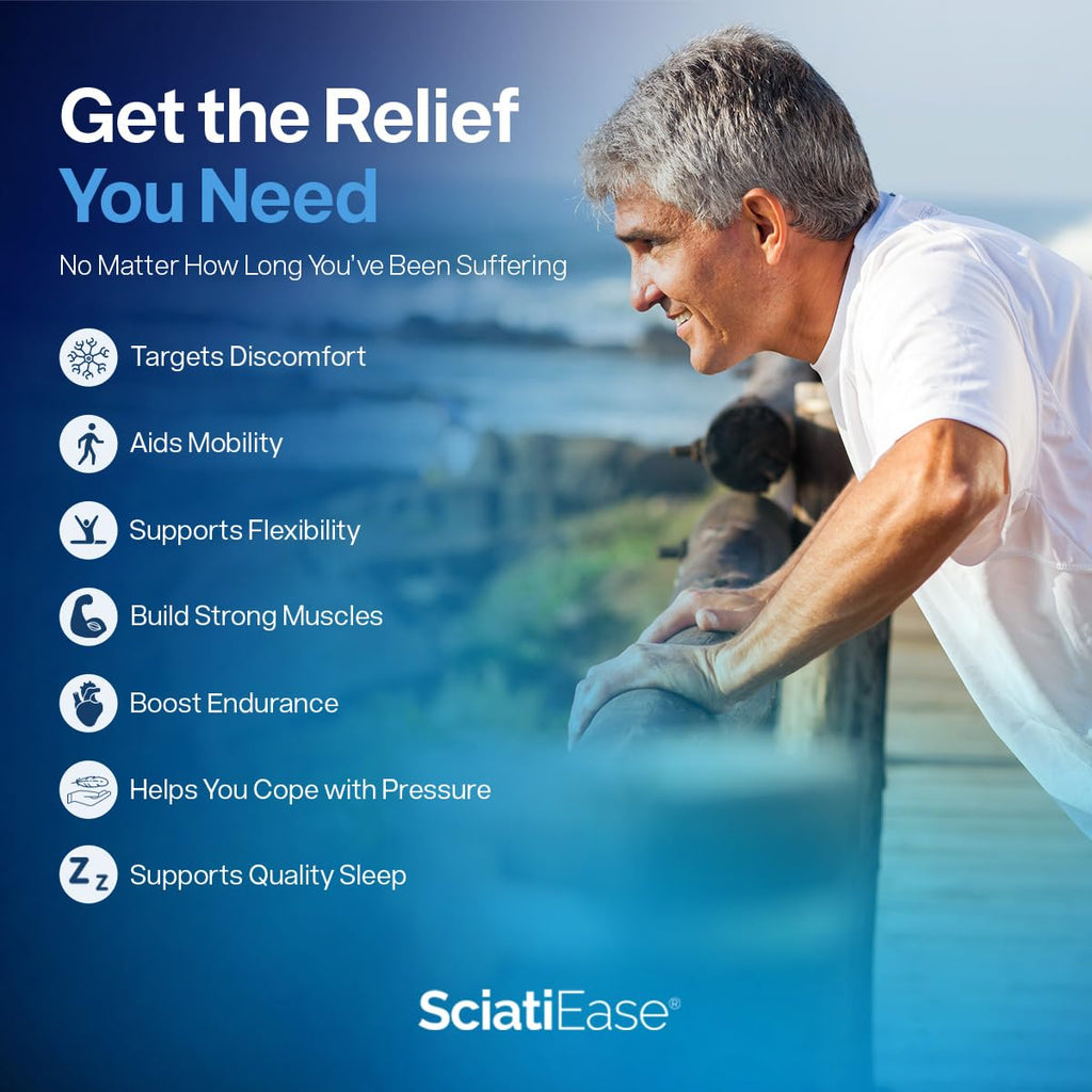 Sciatic Nerve Support for Sciatica Pain Relief & Nerve Comfort, 120 Capsules