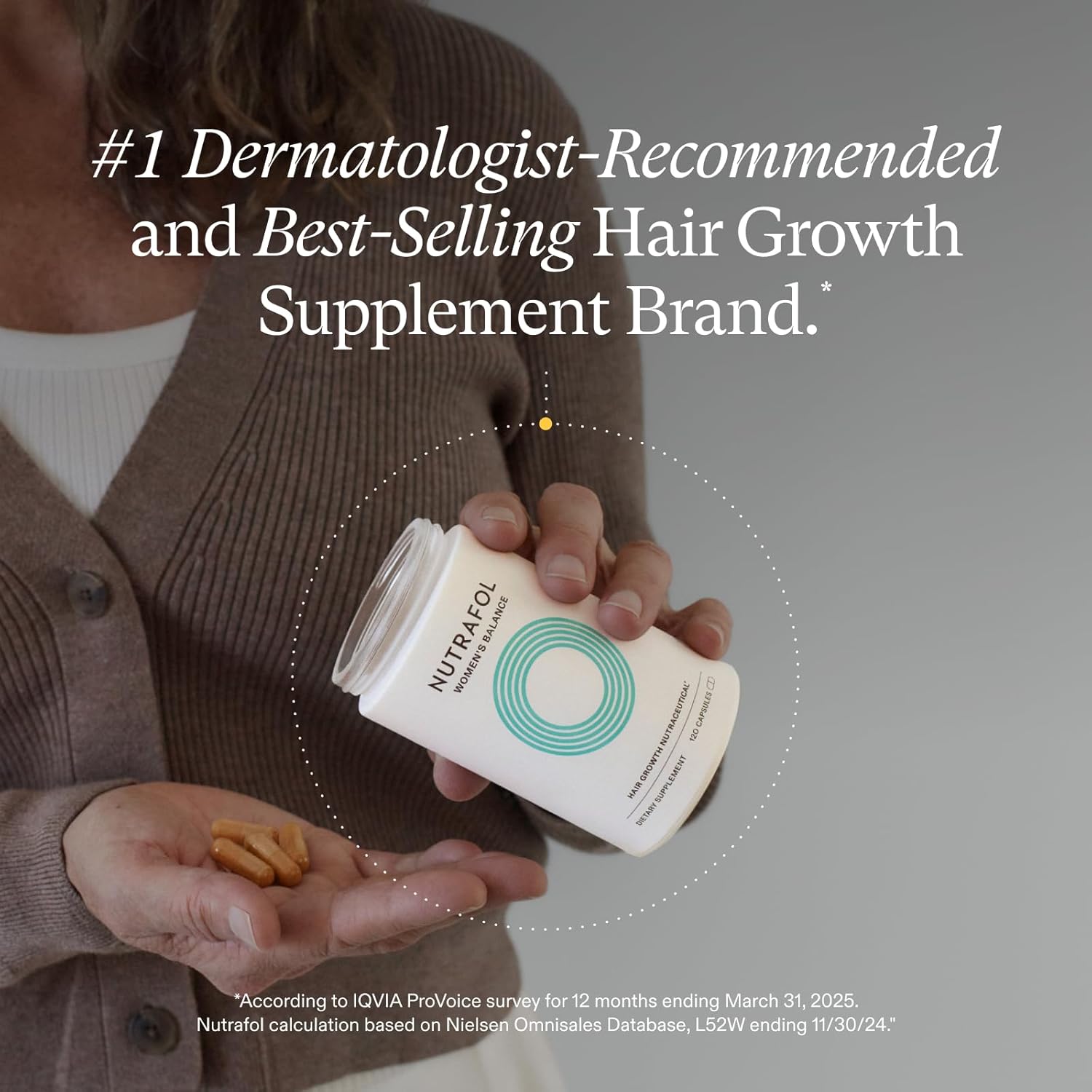 Nutrafol Women’s Balance Hair Growth Supplement – Ages 45+ – 1 Month Supply