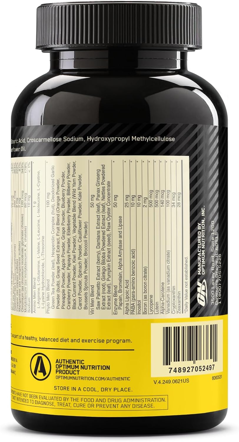 Men’s Daily Multivitamin with Amino Acids & Immune Support –  Optimum Nutrition Opti-Men