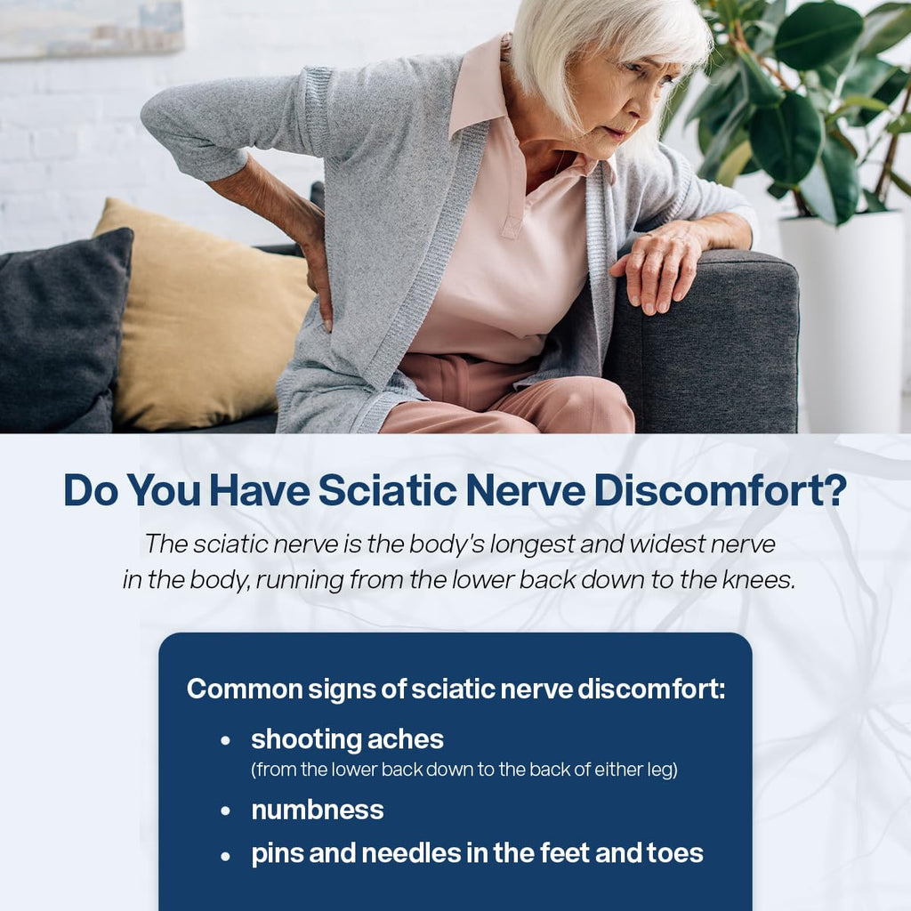 Sciatic Nerve Support for Sciatica Pain Relief & Nerve Comfort, 120 Capsules