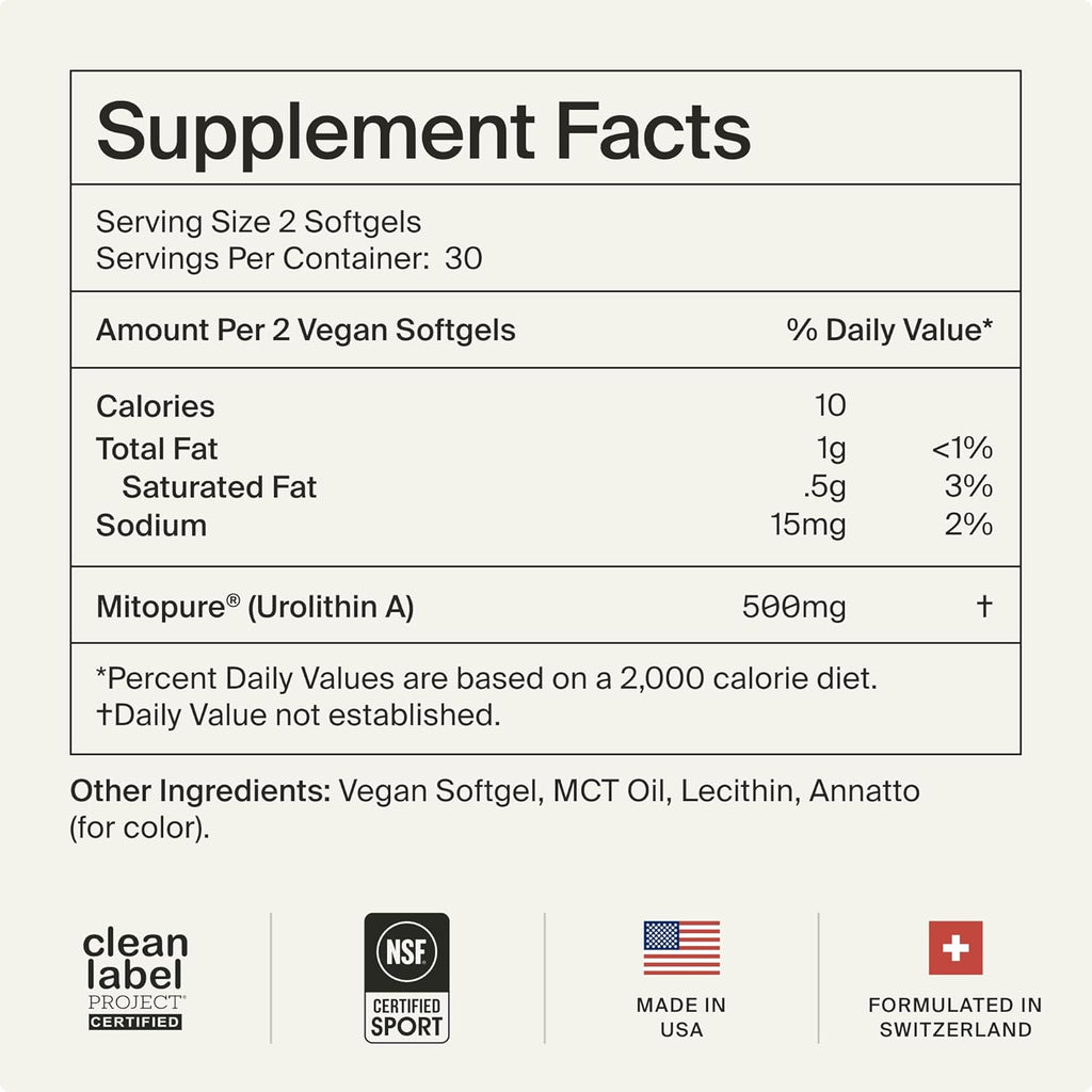 Timeline Urolithin A Supplement – 60 Softgels