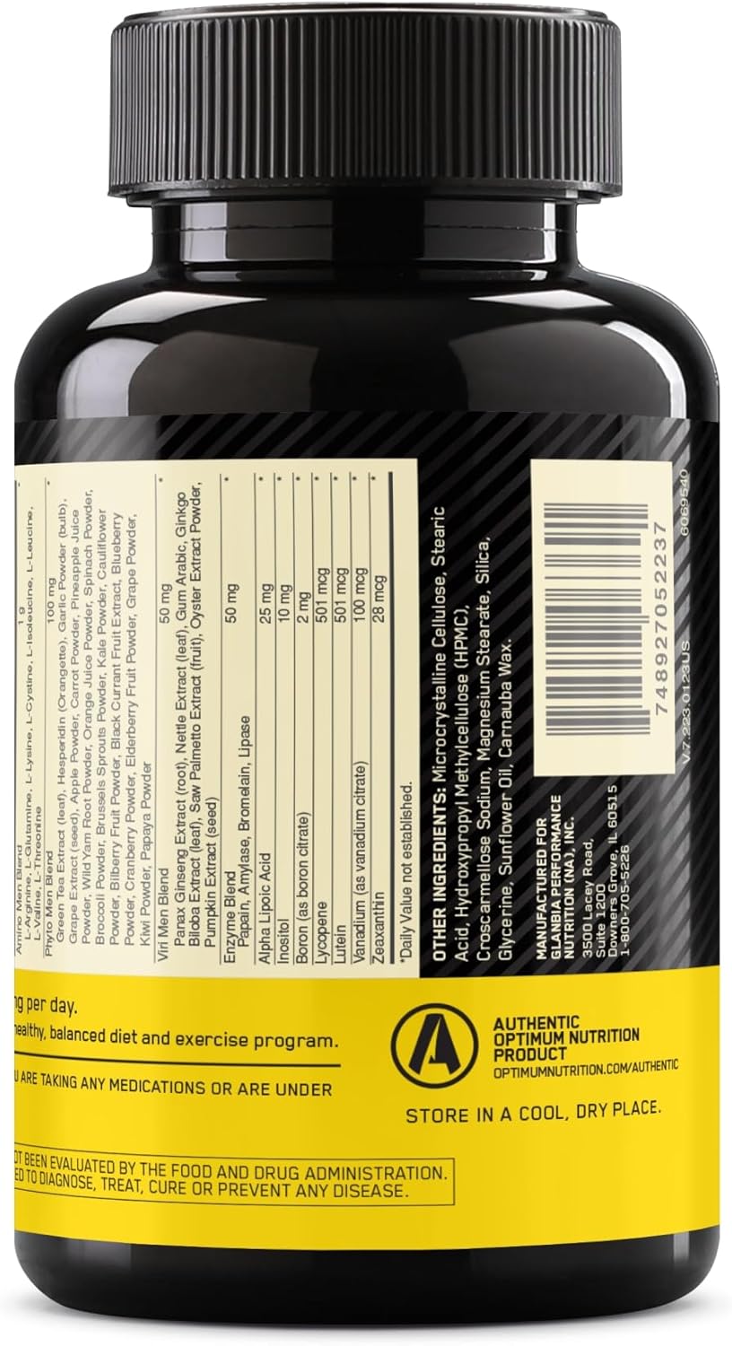 Men’s Daily Multivitamin with Amino Acids & Immune Support –  Optimum Nutrition Opti-Men