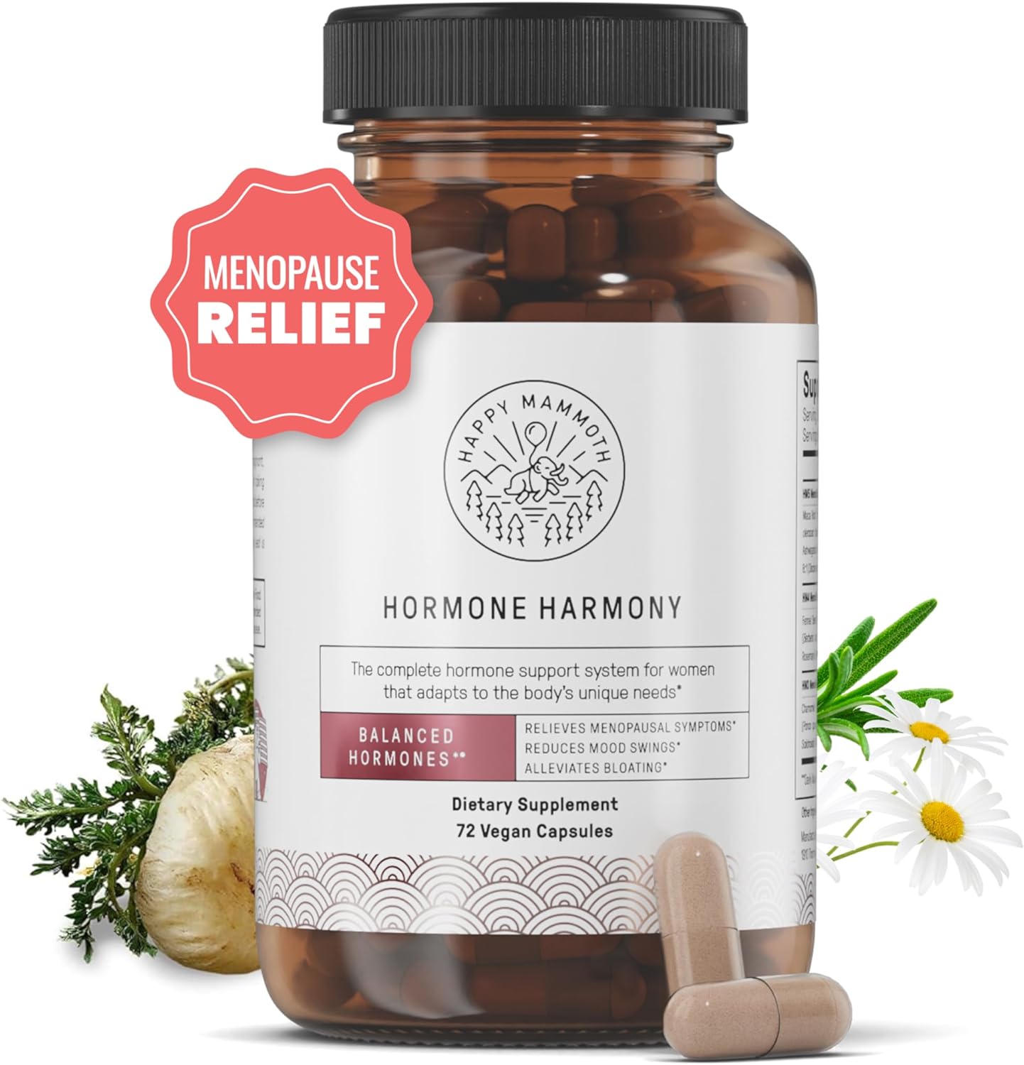 Happy Mammoth Hormone Harmony – Dietary Supplement | 72 Capsules