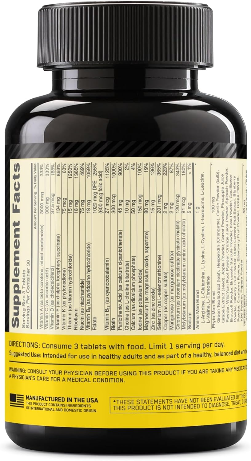 Men’s Daily Multivitamin with Amino Acids & Immune Support –  Optimum Nutrition Opti-Men