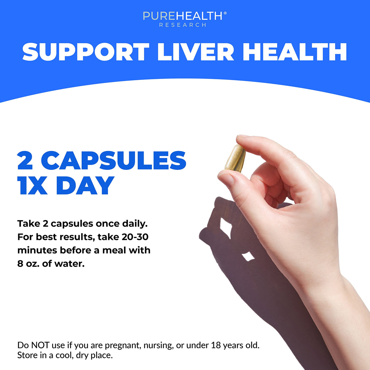 PUREHEALTH RESEARCH Liver Health Formula 60 Vegetarian Capsules