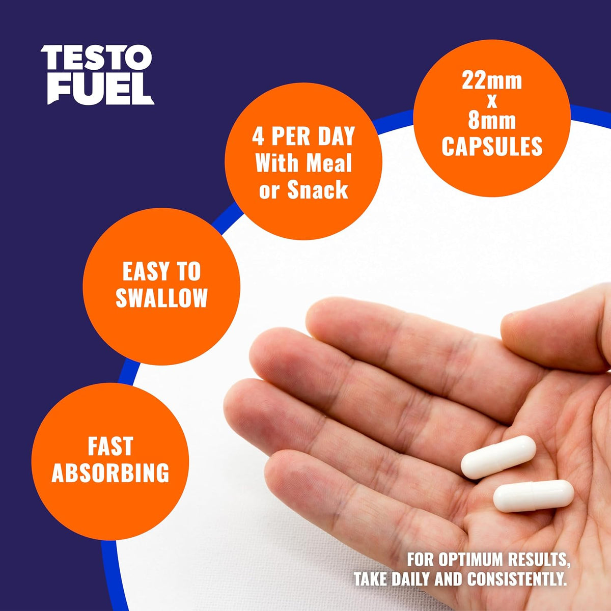 TestoFuel 120 T-Booster Pills - Test Booster for Men - 100% Natural Ingredients