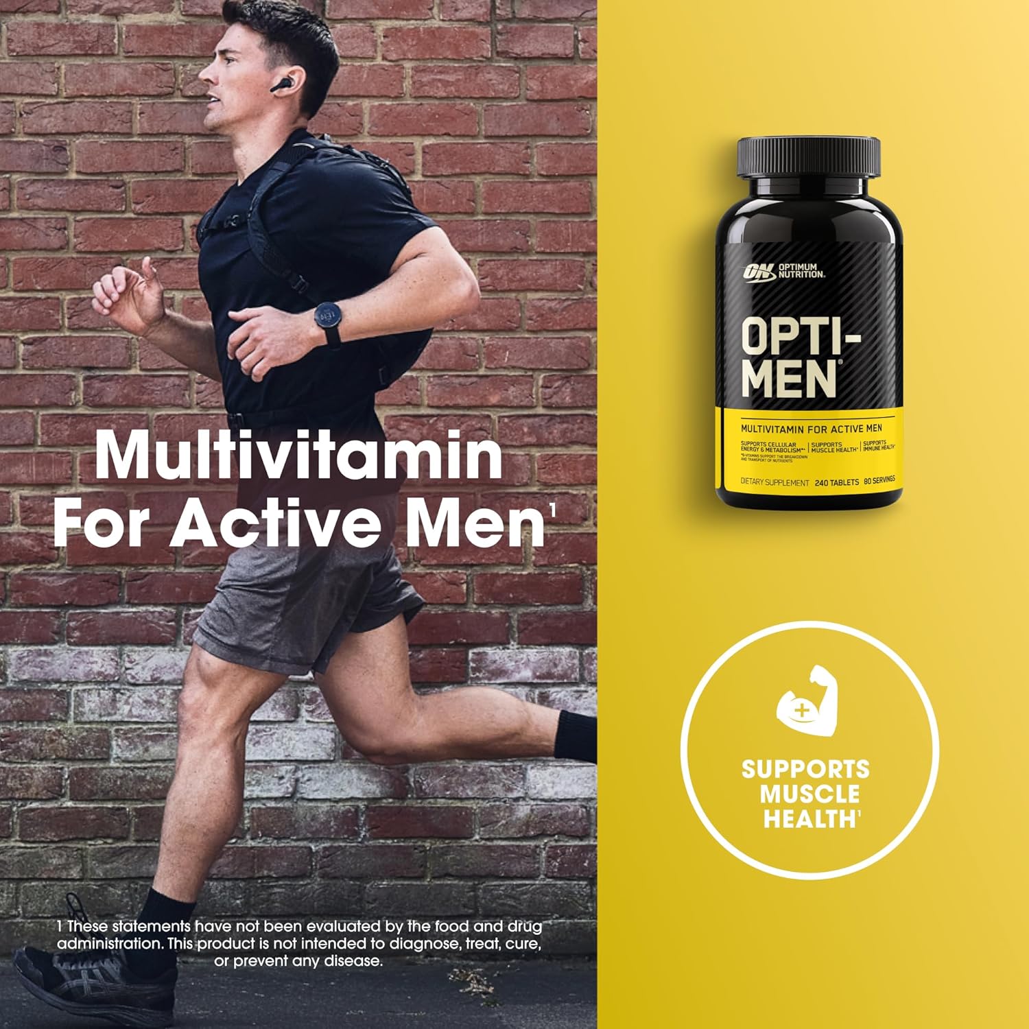 Men’s Daily Multivitamin with Amino Acids & Immune Support –  Optimum Nutrition Opti-Men