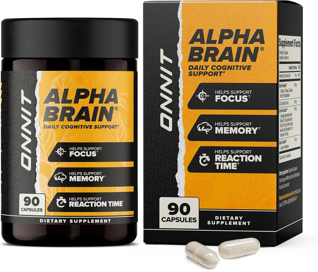 ONNIT Alpha Brain Nootropic Brain Supplement for Men & Women (90 Count)