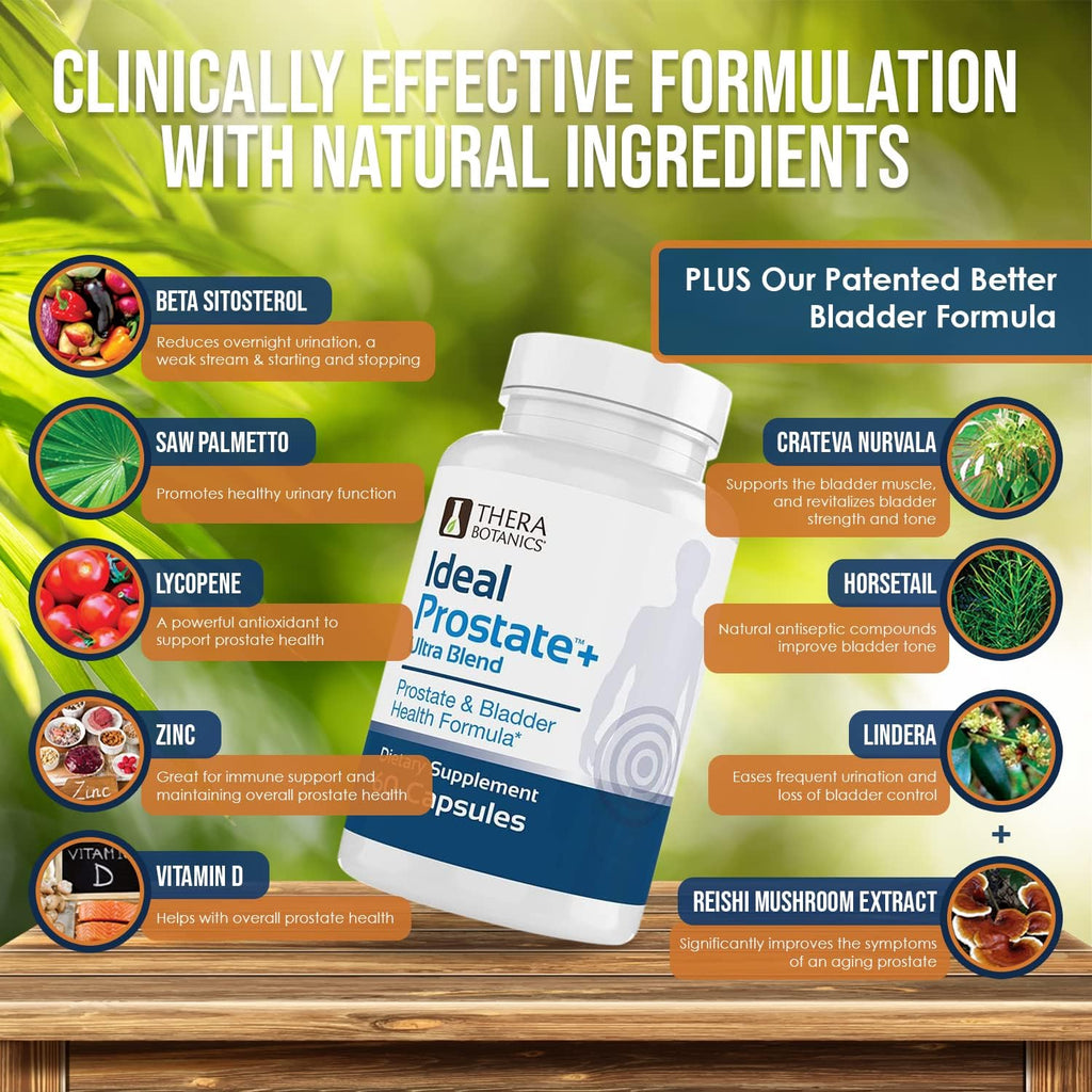 Advanced Men's Prostate Support by Ideal Prostate Plus with Saw Palmetto, Lycope