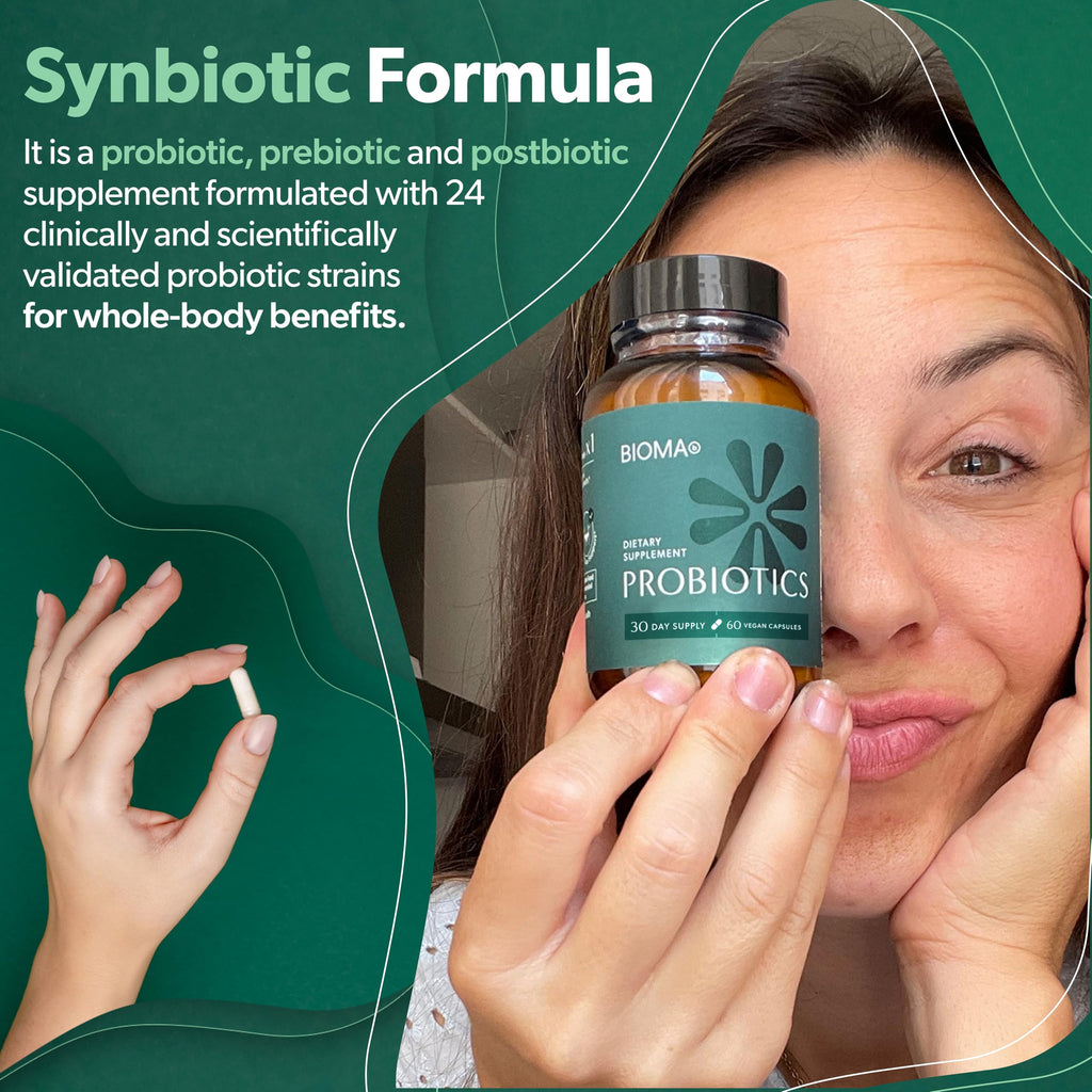 Probiotics For Weight Management & Digestive Health, 3 In 1 Gut Health Probiotics And Prebiotics/Postbiotics, Slow Release Synbiotic Probiotic