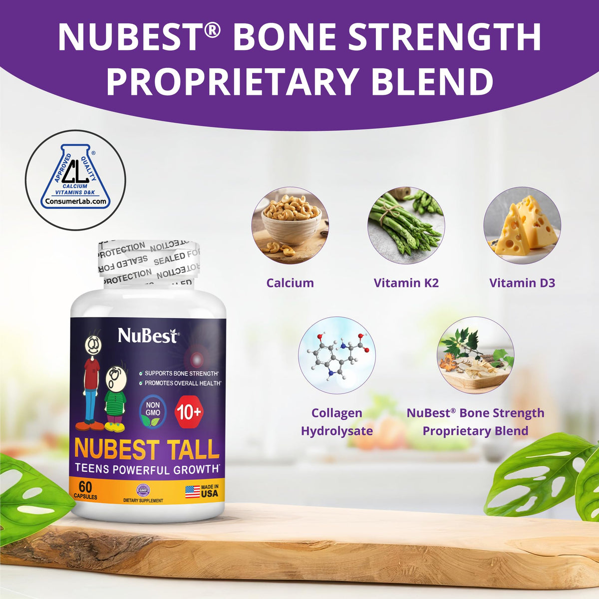 NuBest Tall 10+ Teens Growth Formula – 60 Capsules by NuBest Nutrition®